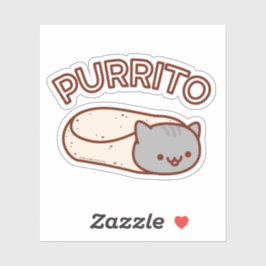PURRITO Cat Burrito-Sticker Sticker
