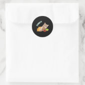 Purrito Cat in a Burrito Ronde Sticker (Tas)