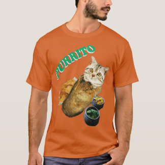Purrito Cat in een Burrito Gift Halloween Day Beda T-shirt