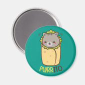Purrito Kitty Cat Burrito Magneet (Voorkant / Achterkant)