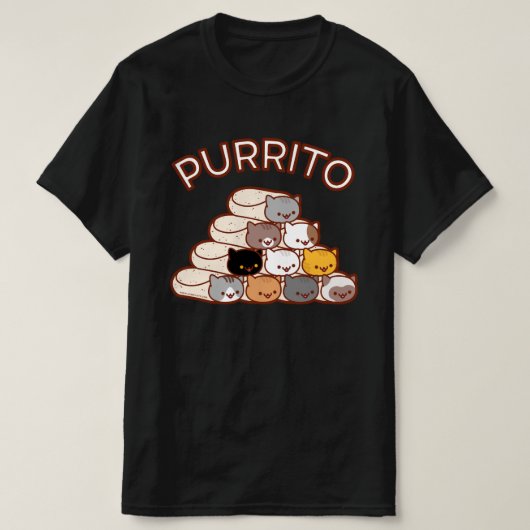 PURRITO PYRAMID Cat Burrito T-SHIRT (Design voorkant)