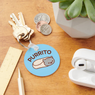 PURRITO Sleutelhanger - Grappige Kat Burrito door