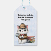 Purrlock Holmes Detective Kitten Cadeaulabel (Voorkant)