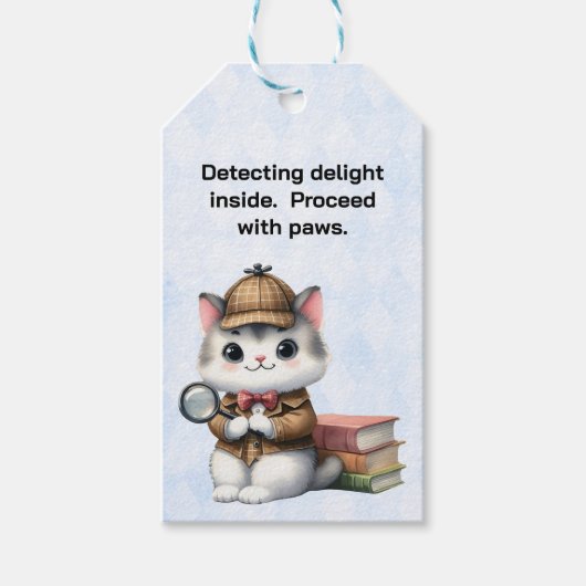 Purrlock Holmes Detective Kitten -> Purrlock Holm Cadeaulabel (Voorkant)