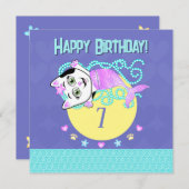 Purrmaid uitnodiging (Voorkant / Achterkant)