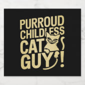 Purroud kinderloze kattenman stemt voor President Bier Etiket (Enkel label)