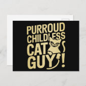 Purroud kinderloze kattenman stemt voor President Briefkaart (Voorkant / Achterkant)