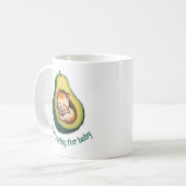 Purrparing for Baby Cute Avocado Cat Pregnancy Mug (Devant gauche)
