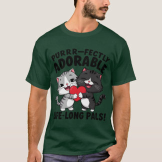 Purrr Fectly schattig Life Long Pals Beste Vriend  T-shirt