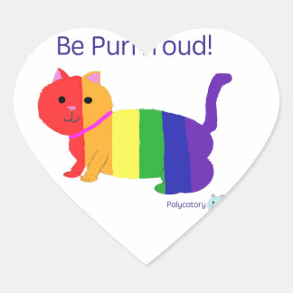 PurrroudCat Hart Sticker