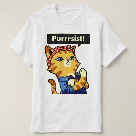 Purrsist Shirt Feminist Resist Purrsist (Design voorkant)