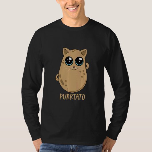 Purrtato Leuke Kat Aardappel T-shirt (Voorkant)