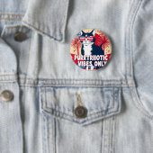 Purrtriotic Vibes Only - Cat Button (In situ)
