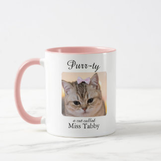 Purrty Cat Personalised Mug