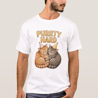 Purrty Hard — Grappige Feestkatten met Verjaardags T-shirt