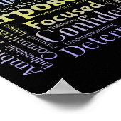 Purseful Word Cloud Art Achiever Motivation Insrat Poster (Hoek)