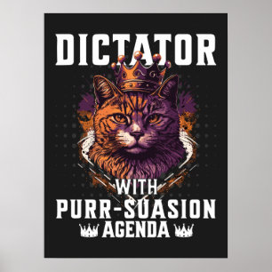 Purssion Agenda Grappige Bossy Cat Poster