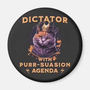 Purssion Agenda Grappige Koning Kat Magneet