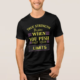 Push Beyond Limits - Echte kracht Tri-Blend Shirt
