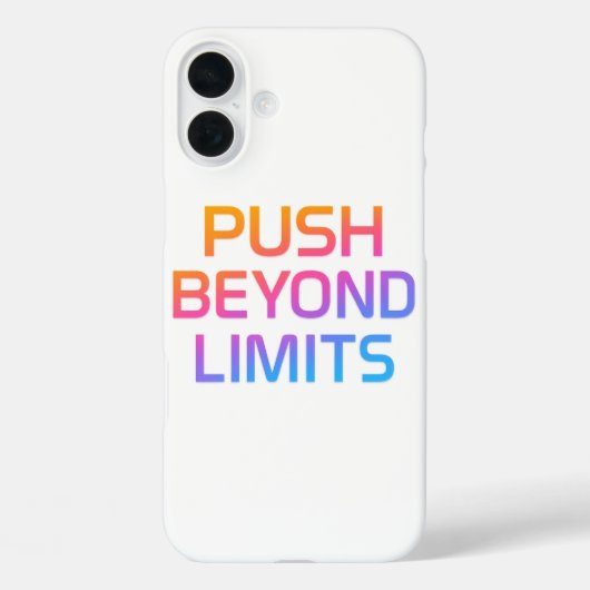 Push Beyond Limits Gradient Motivatie iPhone 16 Case-Mate iPhone Case (Achterkant)