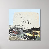 Push Bike en Martello Tower Hythe Kent Canvas Afdruk (Voorkant)