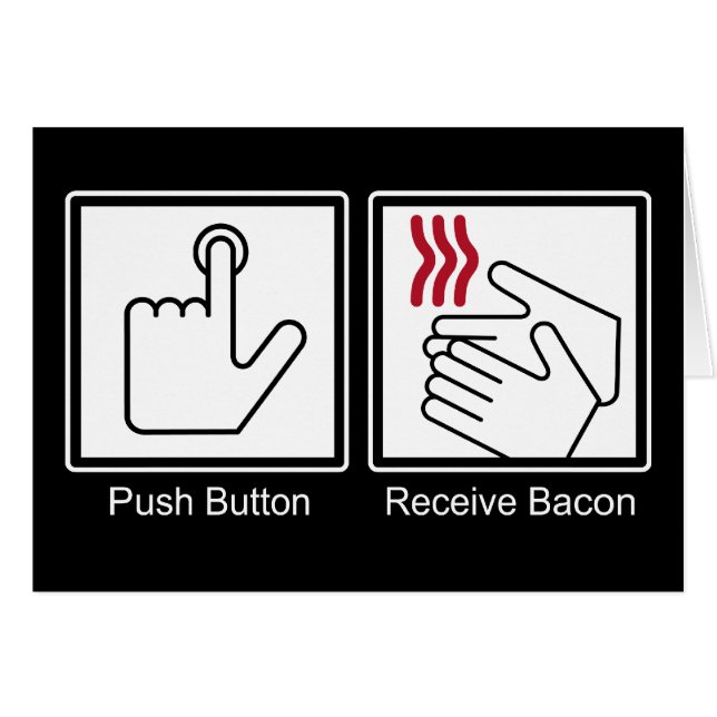 Push Button, Receive Bacon - Bacon Dispenser (Voorkant Horizontaal)