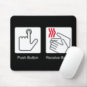 Push Button, Receive Bacon - Bacon Dispenser Muismat (Met muis)
