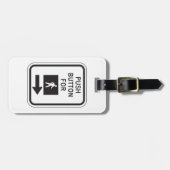 Push Button voor lopen voetganger kruising teken Bagagelabel (Voorkant horizontaal)