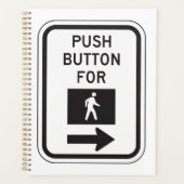 Push Button voor lopen voetganger kruising teken Planner (Voorkant)