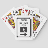 Push Button voor lopen voetganger kruising teken Pokerkaarten (Achterkant)