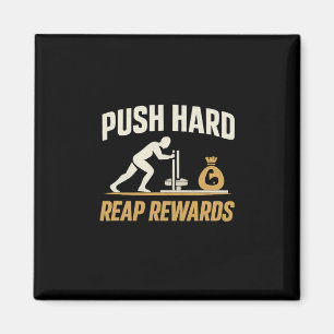 Push Hard Reap Rewards Gym Workout Bodybuilding Ar Magneet