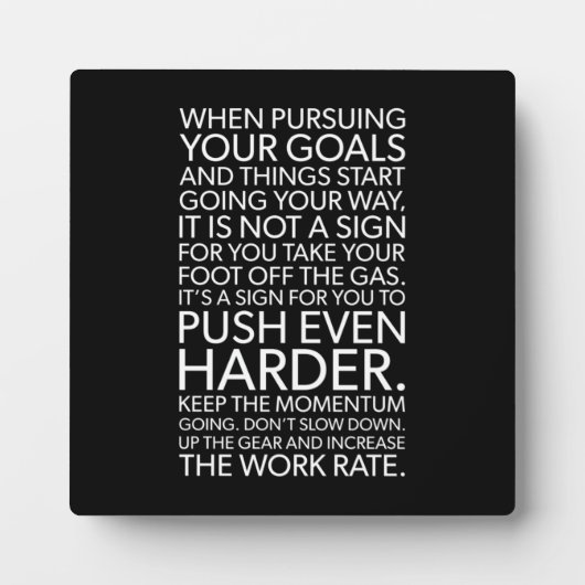 Push Harder - Motivatie Fotoplaat (Voorkant)