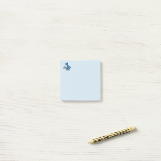 Push Pin Blue Post-it® Notes (Op bureau)