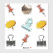 Push Pin Sticker Sheet (Vel)