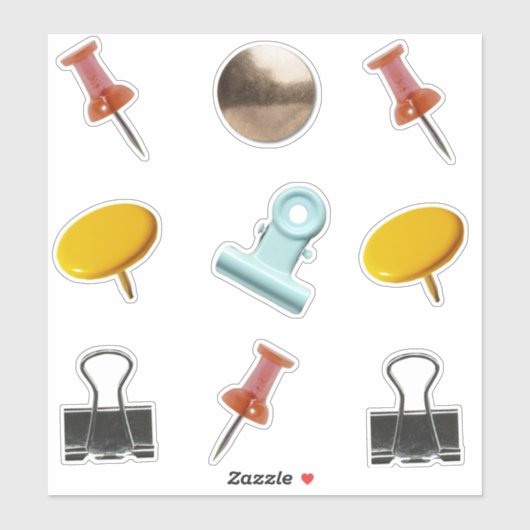 Push Pin Sticker Sheet (Vel)