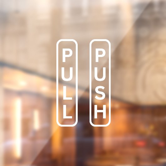 PUSH PULL-stickers voor deur, Windows-decimaal Raamsticker (Vel 2)
