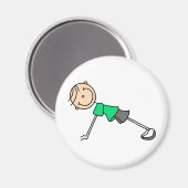 Push Ups Stick Figure Magnet (Recto/Verso)