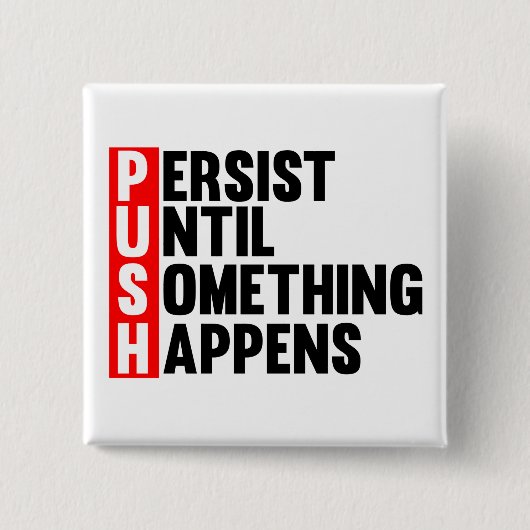 PUSH VIERKANTE BUTTON 5,1 CM (Voorkant)