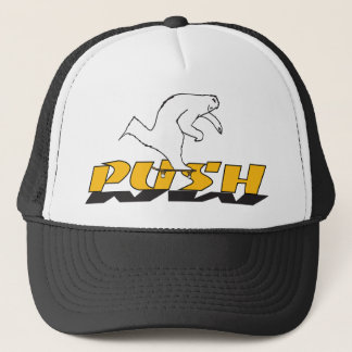 Push yellow trucker pet