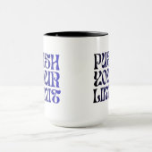 Push Your Limit – Vintage Blue Motivational Mug (Centre)