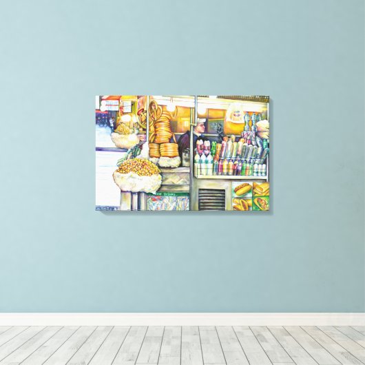 Pushcart Paradise Canvas Afdruk (Insitu (Houten vloer))