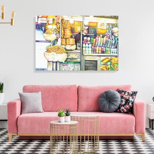 Pushcart Paradise Canvas Afdruk (Insitu (Woonkamer))