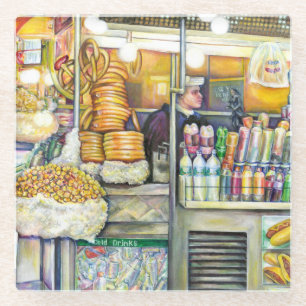 Pushcart Paradise Glazen Onderzetter