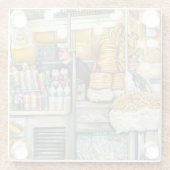 Pushcart Paradise Glazen Onderzetter (Achterkant)