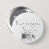 Pushin' Daisies Ronde Button 7,6 Cm (Voorkant /achterkant)