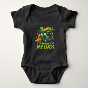 Pushing My Luck Grappige graafmachine St Patrick's Romper
