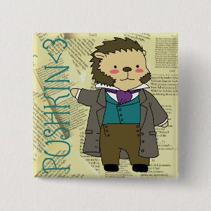 Pushkin-toets Vierkante Button 5,1 Cm