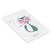 Pussy Golightly Miauw witte magneet (Rechterzijde)