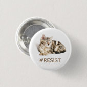 Pussy grijpt terug - #resiist ronde button 3,2 cm (Voorkant /achterkant)
