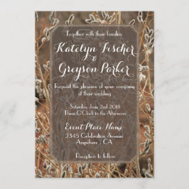 Pussy Willow Wedding Invitation Kaart